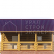 Проект бани из бревна БО018 - Строительство домов под ключ