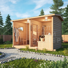 Проект бани МБ011 - Строительство домов под ключ