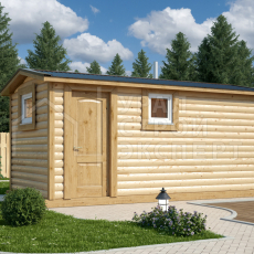 Проект мобильной бани МБ012 - Строительство домов под ключ