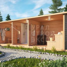 Проект мобильной бани МБ015 - Строительство домов под ключ