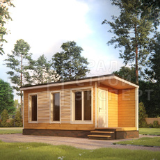 Проект бани МБ040 - Строительство домов под ключ