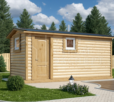 Проект мобильной бани МБ012 - Строительство домов под ключ