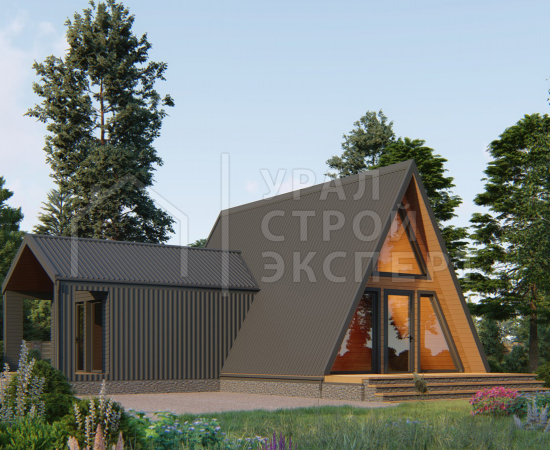 Проект дома А-фрейм ДАФ015 - Строительство домов под ключ