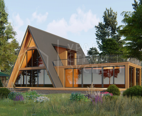 Проект дома А-фрейм ДАФ017 - Строительство домов под ключ