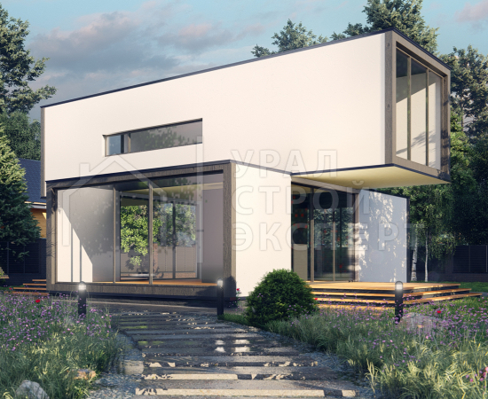 Проект дома Хайтек ДХ020 - Строительство домов под ключ