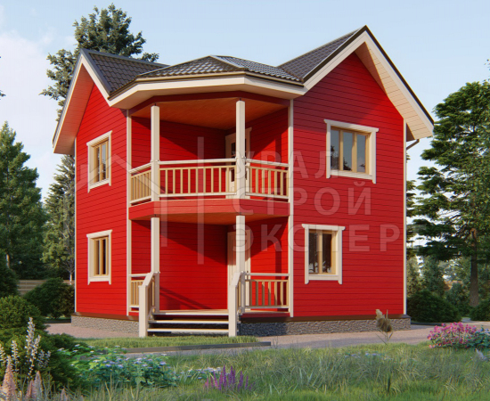 Проект каркасного дома ДК011 - Строительство домов под ключ