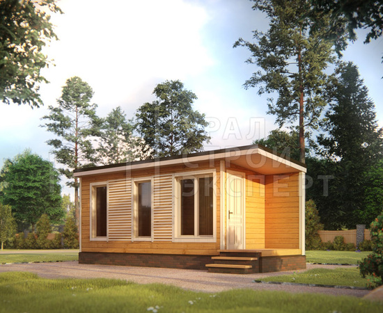 Проект бани МБ040 - Строительство домов под ключ